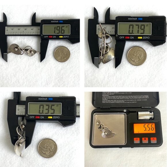 VTG 1950's Signed BEAU Sterling Silver Double Rayed Heart Leaf Foliage Brooch - Picture 10 of 16